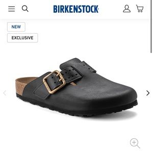 Birkenstock Boston Bold Black Leather